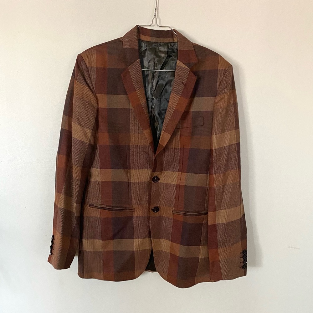 Men’s Plaid Blazer - Picture 1 of 8